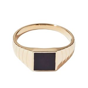 Mejuri | Black Onyx Square Signet Ring